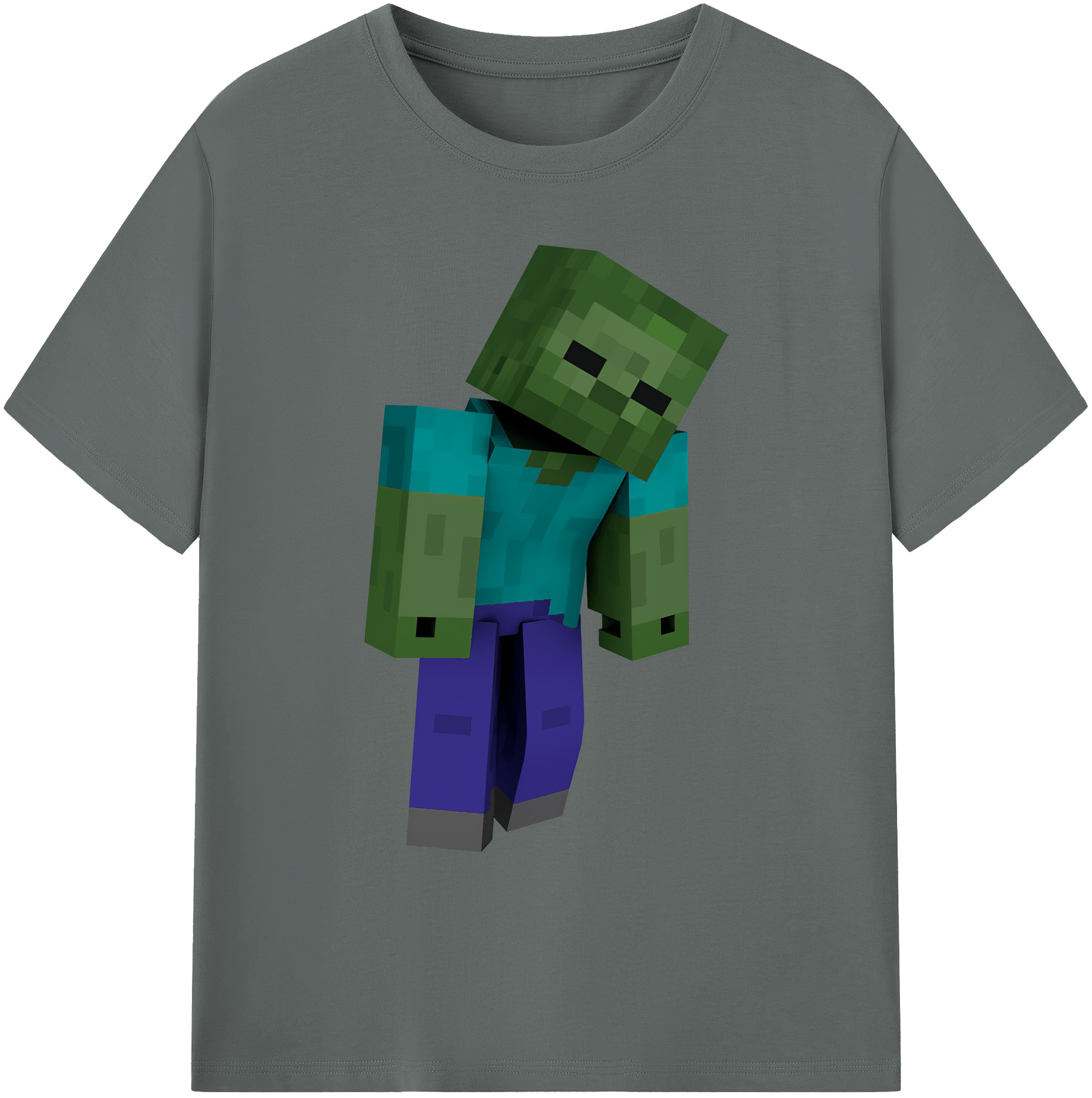 （画像用） マインクラフト ブロックの世界 Minecraft MC Block world 綿100％ メンズ半袖Tシャツ｜肌触りやわらか＆通気性